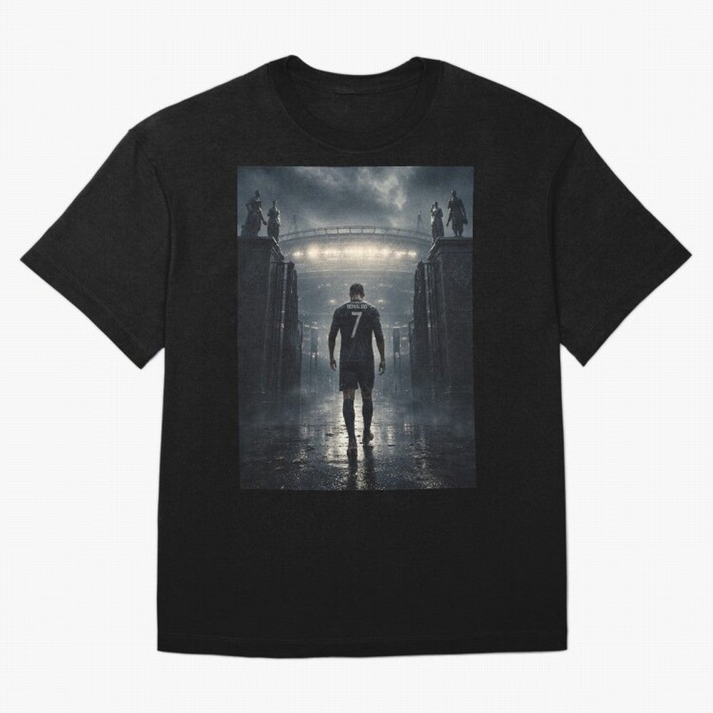 CR7 Entering a Stadium Legend Oversized T-Shirt Bring Retro Soccer Energy to Match Day Hype around FIFA World Cup 2026 USA Canada Mexico, Mbappe, France, Sports Nostalgia, International Competition, Famous Players and Unforgettable Victories;