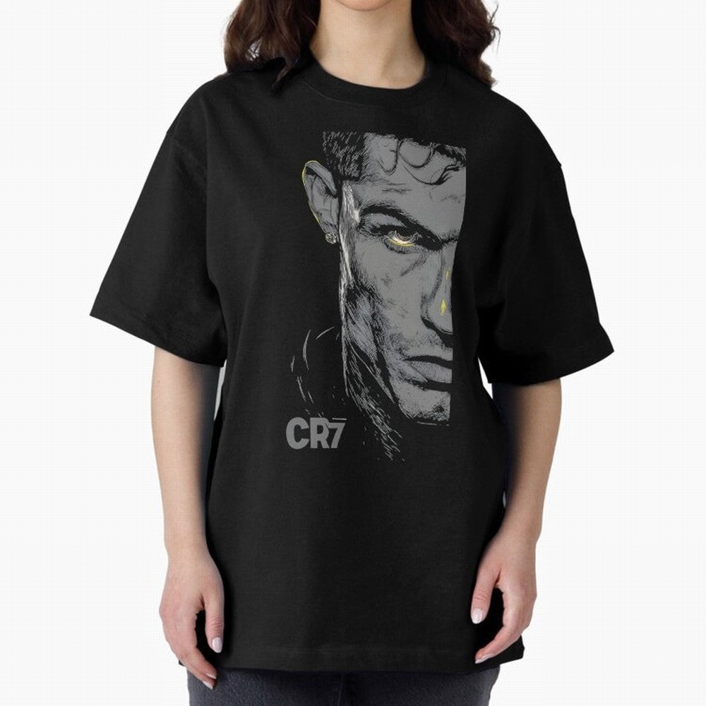 Cristiano Ronaldo Goat 7 Oversized T-Shirt Experience the Global Stage of Match Day Hype around FIFA World Cup 2026 USA Canada Mexico, Cristiano Ronaldo, Haaland and CR7, Spain, Global Supporter Spirit, Legendary Goals, National Colors and