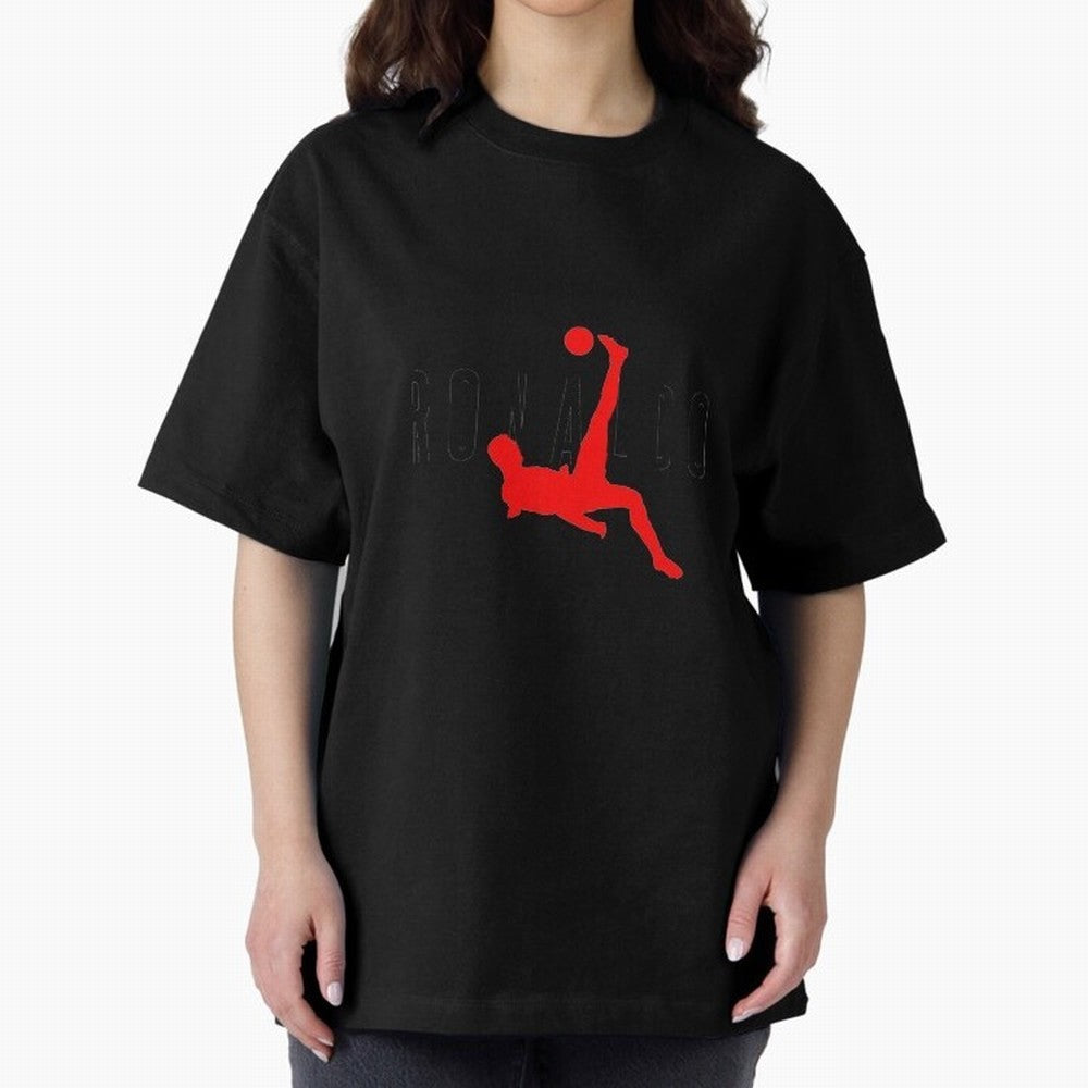 Air Ronaldo Oversized T-Shirt Make Memories around FIFA World Cup 2026 for Fans of Cristiano Ronaldo and Brazil, Bringing Champion Mindset, Group Stage Buzz, Knockout Tension and Passionate Fan Culture; Great for Watch Parties, Sports Bars, Family