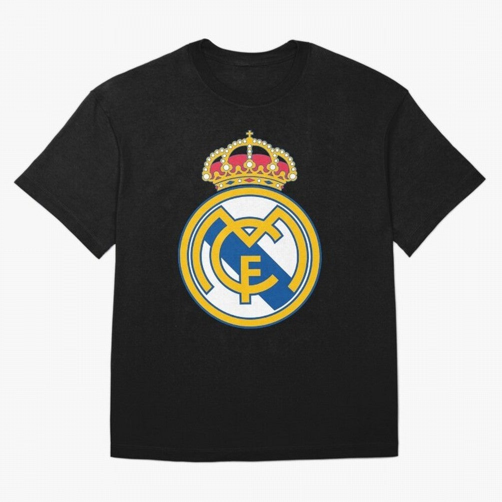The Madrid CF Logo Oversized T-Shirt Carry the Dream of FIFA World Cup 2026 USA Canada Mexico Celebrating Mbappe, Portugal, Spain and Germany Energy, Match Day Excitement, Supporter Culture, Golden Goals and Global Football Passion; Ideal for