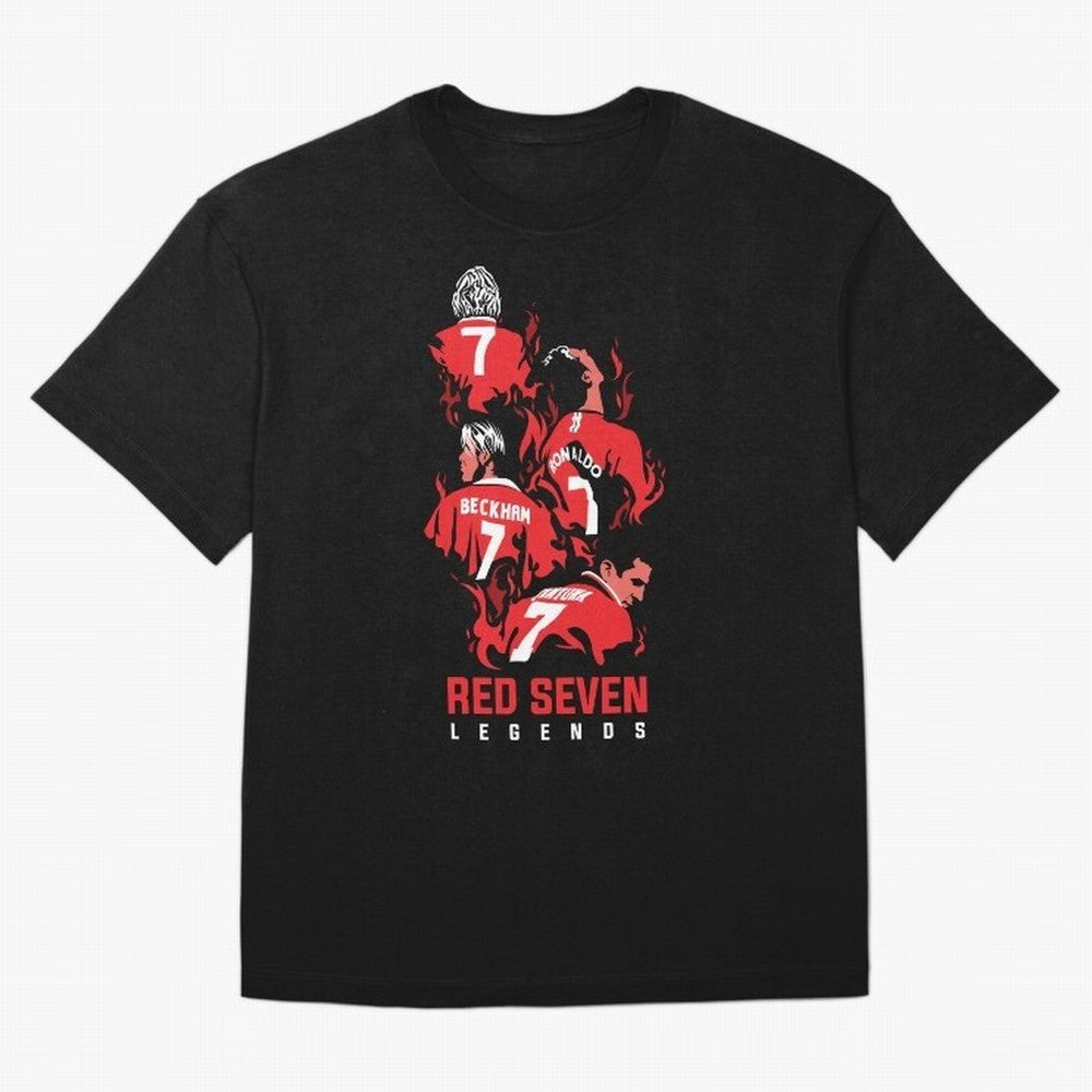 The Red Seven - Man Utd Oversized T-Shirt Show Up for the Glory of FIFA World Cup 2026 USA Canada Mexico for Fans of Messi and Cristiano Ronaldo and Portugal, Bringing Football Passion, Legendary Performances, Festival Vibes and Supporter
