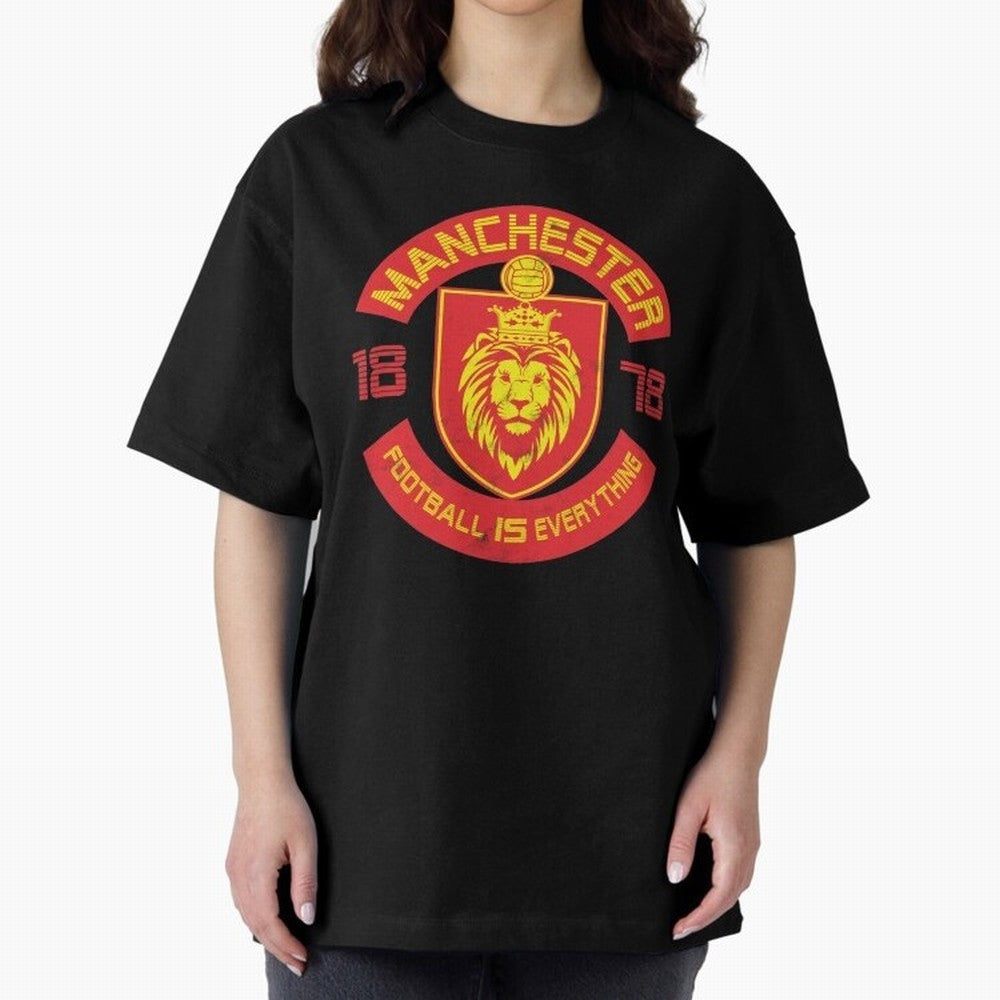 Football Is Everything - Manchester Squad Retro Oversized T-Shirt Bring Global Tournament Vibes to FIFA World Cup 2026 Group Stage for Fans of Haaland and Spain, Bringing Classic Soccer Heritage, Championship Pressure, Fan Loyalty and International