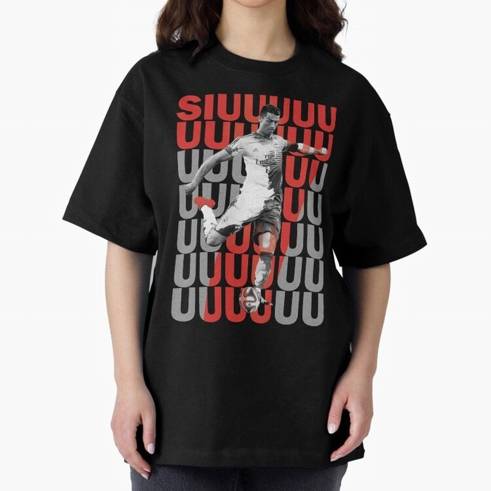 Siuuuuuu Cristiano Ronaldo Oversized T-Shirt Join Match Day Hype around FIFA World Cup 2026 USA Canada Mexico, Mbappe and Neymar, Portugal, Spain and Germany, Stadium Memories, Football Loyalty, International Chants and Championship Tradition;