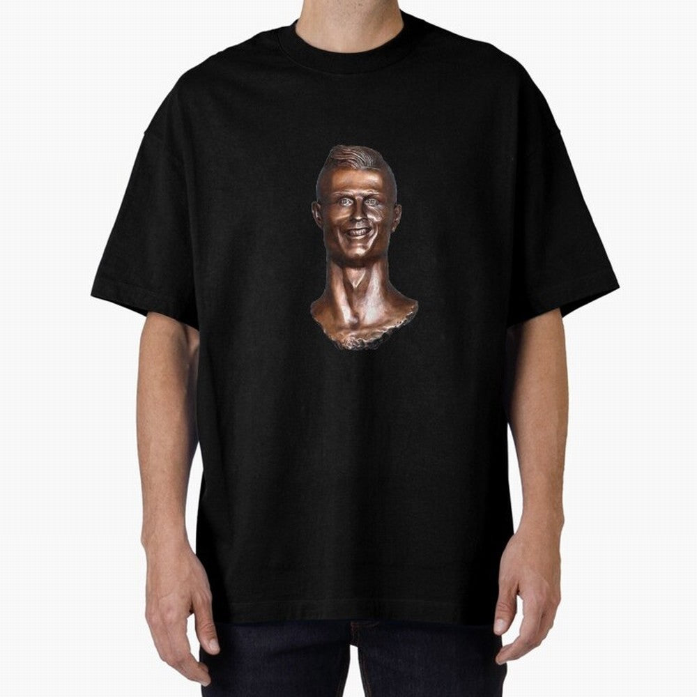 Cristiano Ronaldo Statue Oversized T-Shirt Join the Countdown to Match Day Hype around FIFA World Cup 2026, Mbappe and Neymar, Brazil, Portugal and Argentina, Soccer Culture, Superstar Moments, National Team Dreams and Competitive Fire; Built for