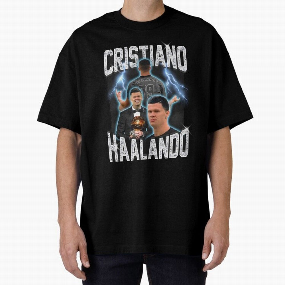 Cristiano Haalando Oversized T-Shirt Honor Champions and Dreams in the FIFA World Cup 2026 Journey through Mbappe Highlights, Netherlands Pride, Soccer Culture, Superstar Moments, National Team Dreams and Competitive Fire; Ideal for Passionate Fans