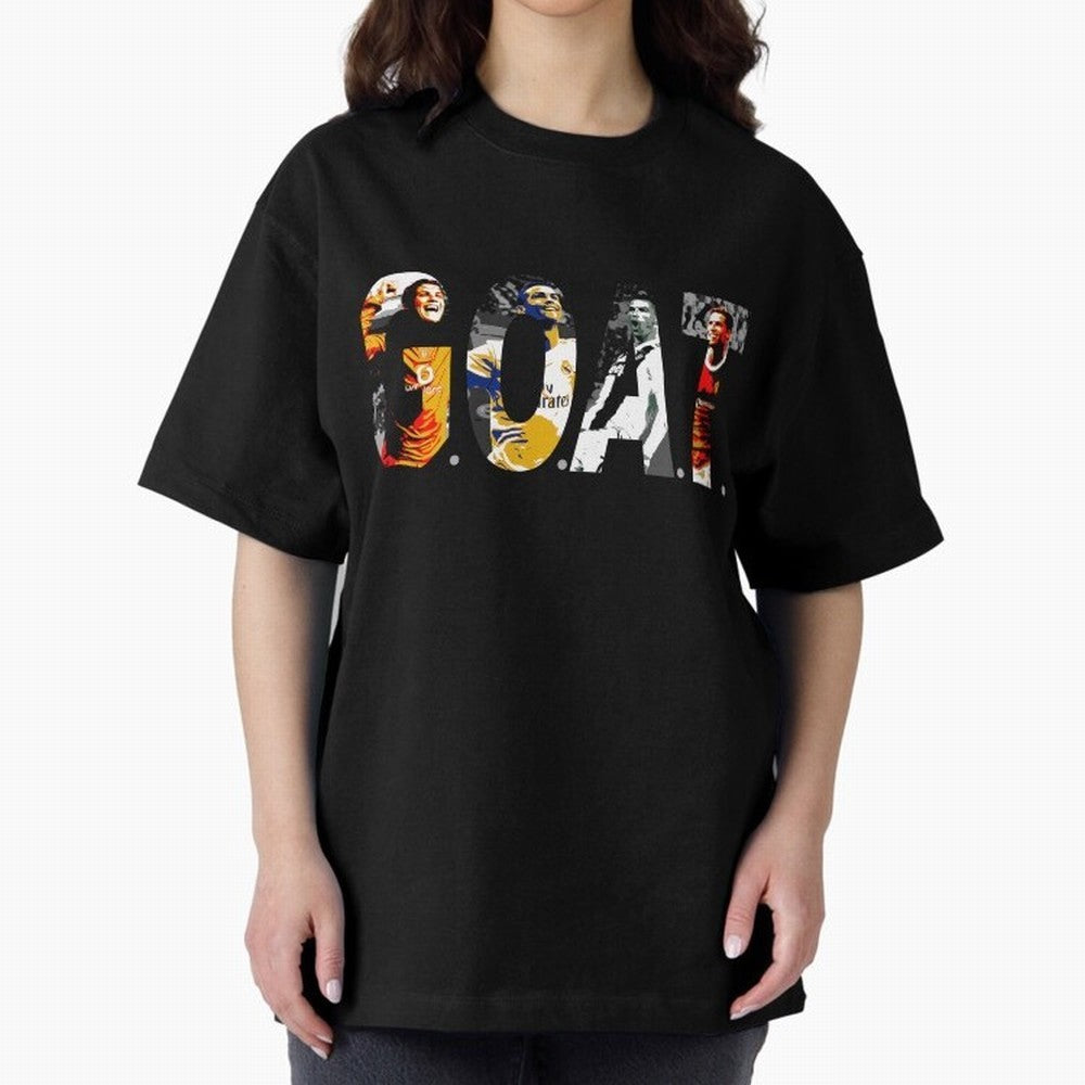 Cristiano Ronaldo, Greatest Football Player of All Time Oversized T-Shirt Fuel Your Fan Pride for Match Day Hype around FIFA World Cup 2026 USA Canada Mexico, Neymar, Germany, Retro Football Energy, Iconic Rivalries, Trophy Chase Drama and Stadium