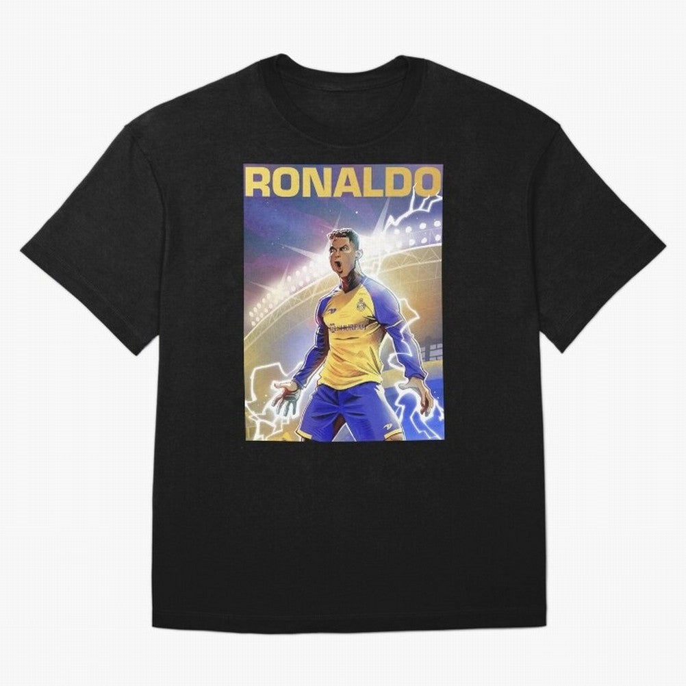 Ronaldo Al-Nassr Football Club - Oversized T-Shirt Showcase FIFA World Cup 2026 Driven by CR7 and Messi, England and Germany Energy, Stadium Chants, National Pride, Trophy Dreams and Unforgettable Football Memories; Perfect for Fans, Collectors,