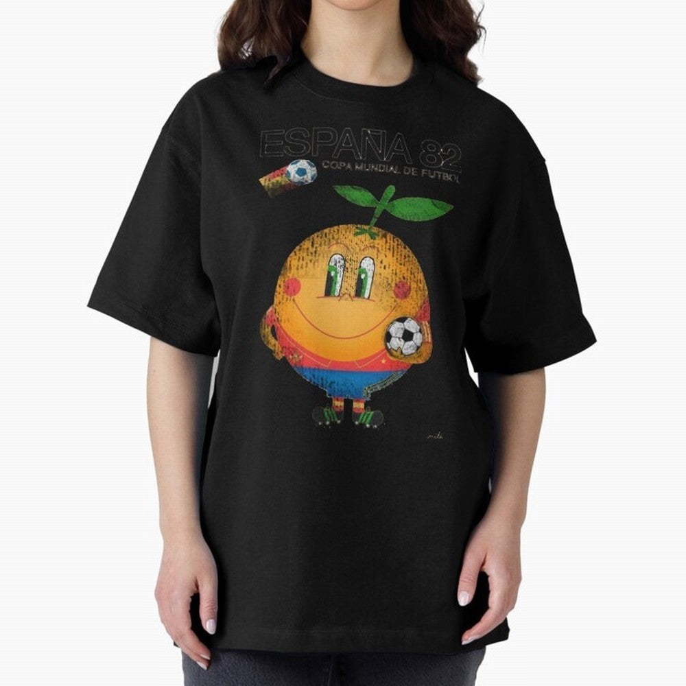 Espana 82 Oversized T-Shirt Carry National Pride through FIFA World Cup 2026 USA Canada Mexico for Fans of Messi, CR7 and Mbappe and France and Portugal, Bringing Champion Mindset, Group Stage Buzz, Knockout Tension and Passionate Fan Culture;