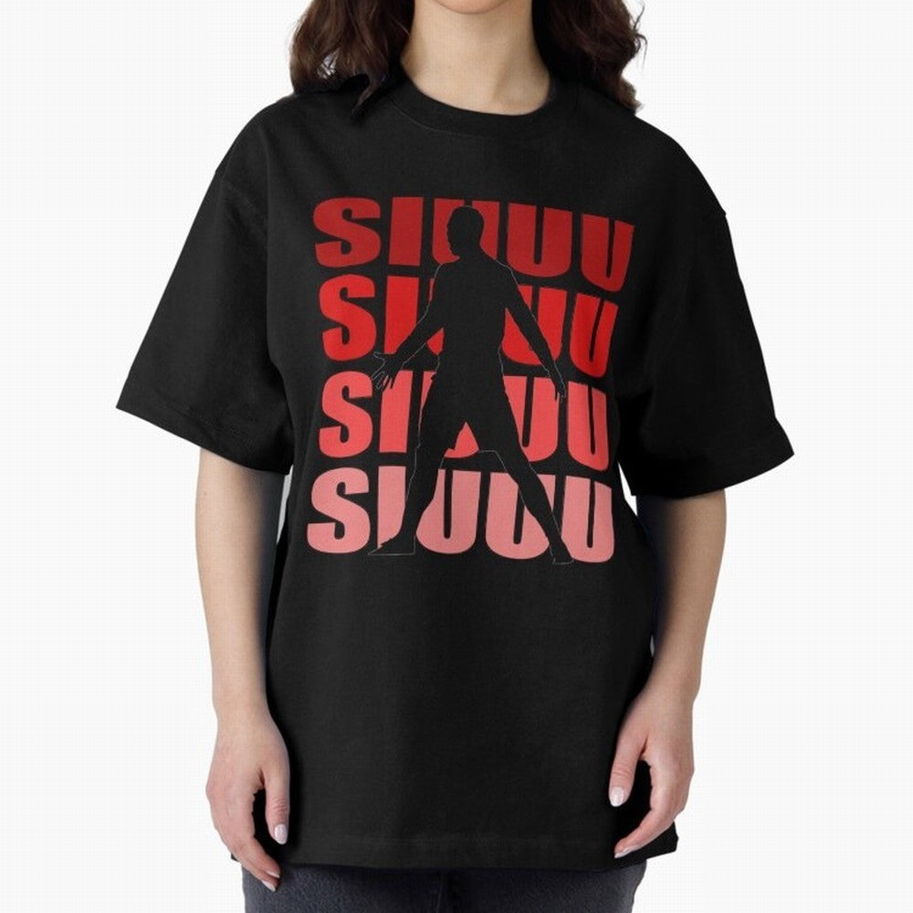 cristiano ronaldo siuuu Oversized T-Shirt Feel the Heartbeat of Match Day Hype around FIFA World Cup 2026 USA Canada Mexico, Messi, CR7 and Mbappe, France, Vintage Soccer Flavor, Modern Football Stars, National Flags and Final Night Emotion; Built