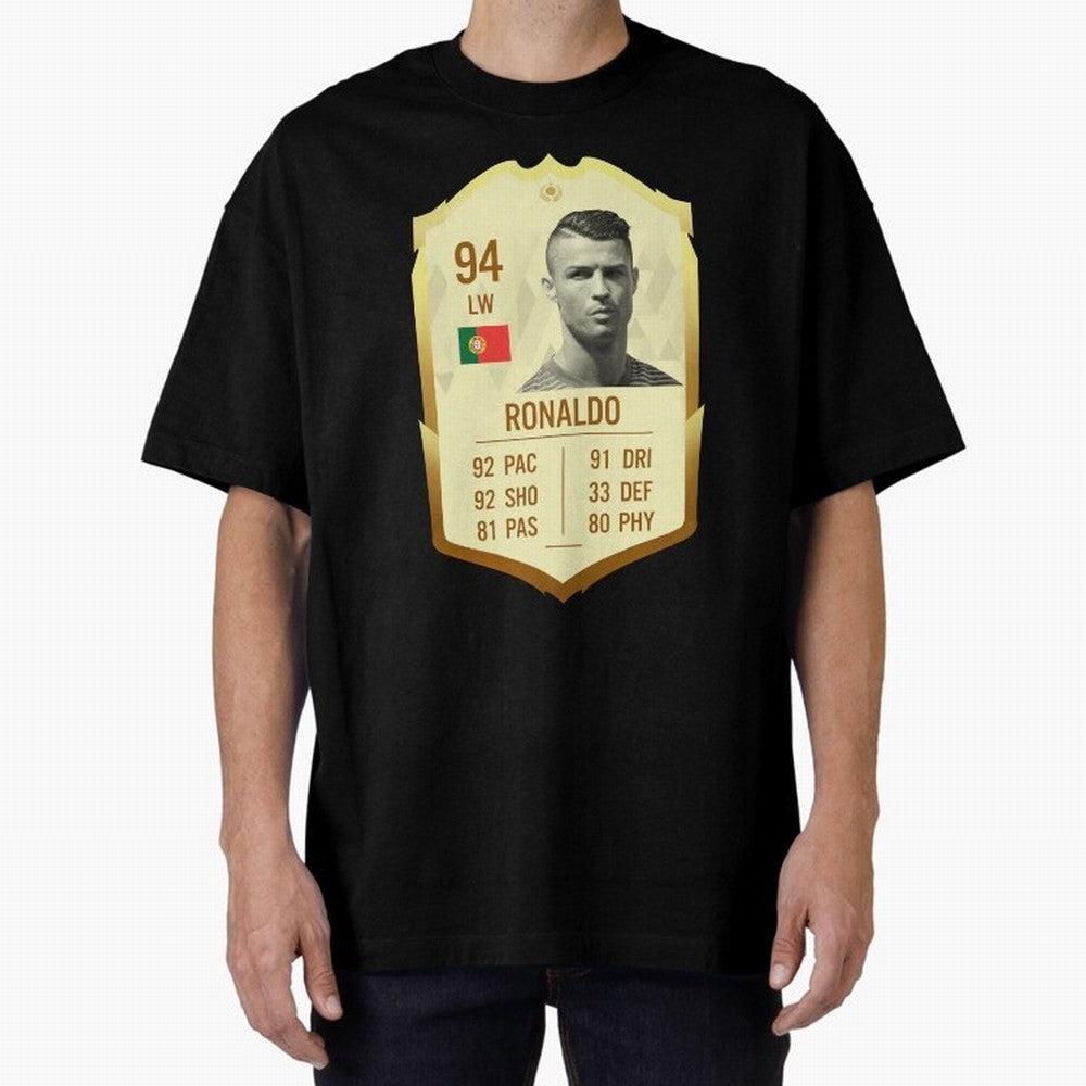 Cristiano Ronaldo Ultimate Card Oversized T-Shirt Support the Legends of the FIFA World Cup 2026 Group Stage Journey through Neymar Highlights, Brazil Pride, Stadium Chants, National Pride, Trophy Dreams and Unforgettable Football Memories; Great