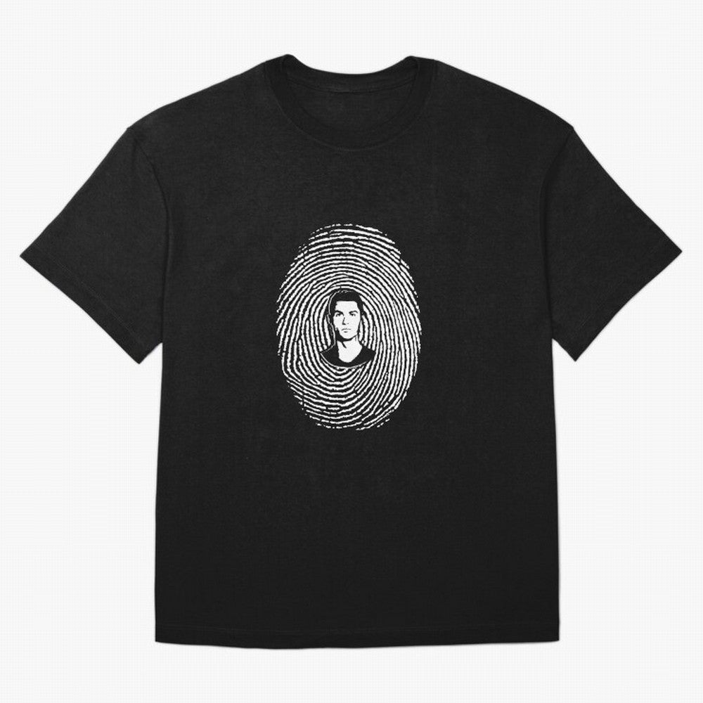Cristiano Ronaldo fingerprint Oversized T-Shirt Make Your Look Match FIFA World Cup 2026 USA Canada Mexico Capturing Cristiano Ronaldo, Germany Energy, Sports Nostalgia, International Competition, Famous Players and Unforgettable Victories; Great