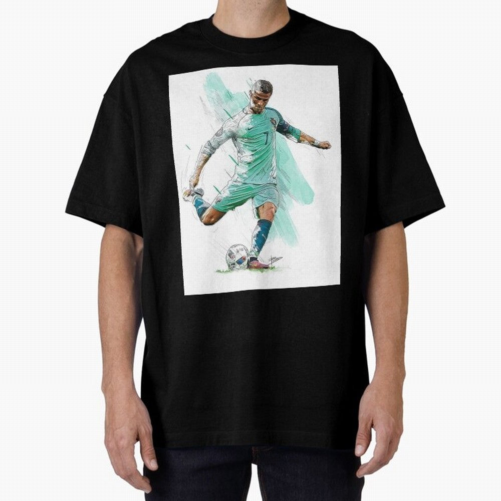 Cristiano ronaldo 7 Oversized T-Shirt Bring Supporter Culture to Global Football Passion for FIFA World Cup 2026 USA Canada Mexico, with Messi, CR7 and Mbappe, Brazil, Portugal and Argentina, Soccer Culture, Superstar Moments, National Team Dreams