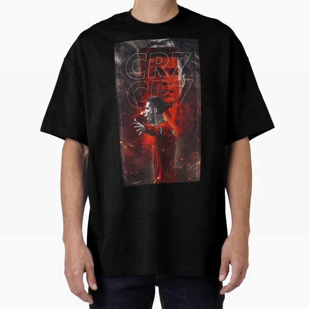 Cristiano Ronaldo Art Oversized T-Shirt Bring Home FIFA World Cup 2026 Group Stage Connected to Neymar, Haaland and Cristiano Ronaldo, Netherlands Energy, Game Day Rituals, Football Legends, Country Pride and the Road to the Final; Perfect for