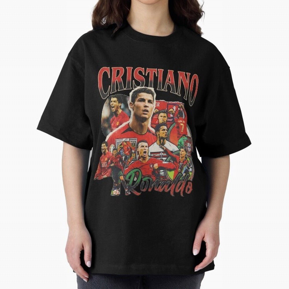 Retro Cristiano Ronaldo Oversized T-Shirt Bring Trophy Dreams to the FIFA World Cup 2026 Group Stage Journey through Mbappe and Neymar Highlights, Portugal, Spain and Germany Pride, Classic Soccer Heritage, Championship Pressure, Fan Loyalty and