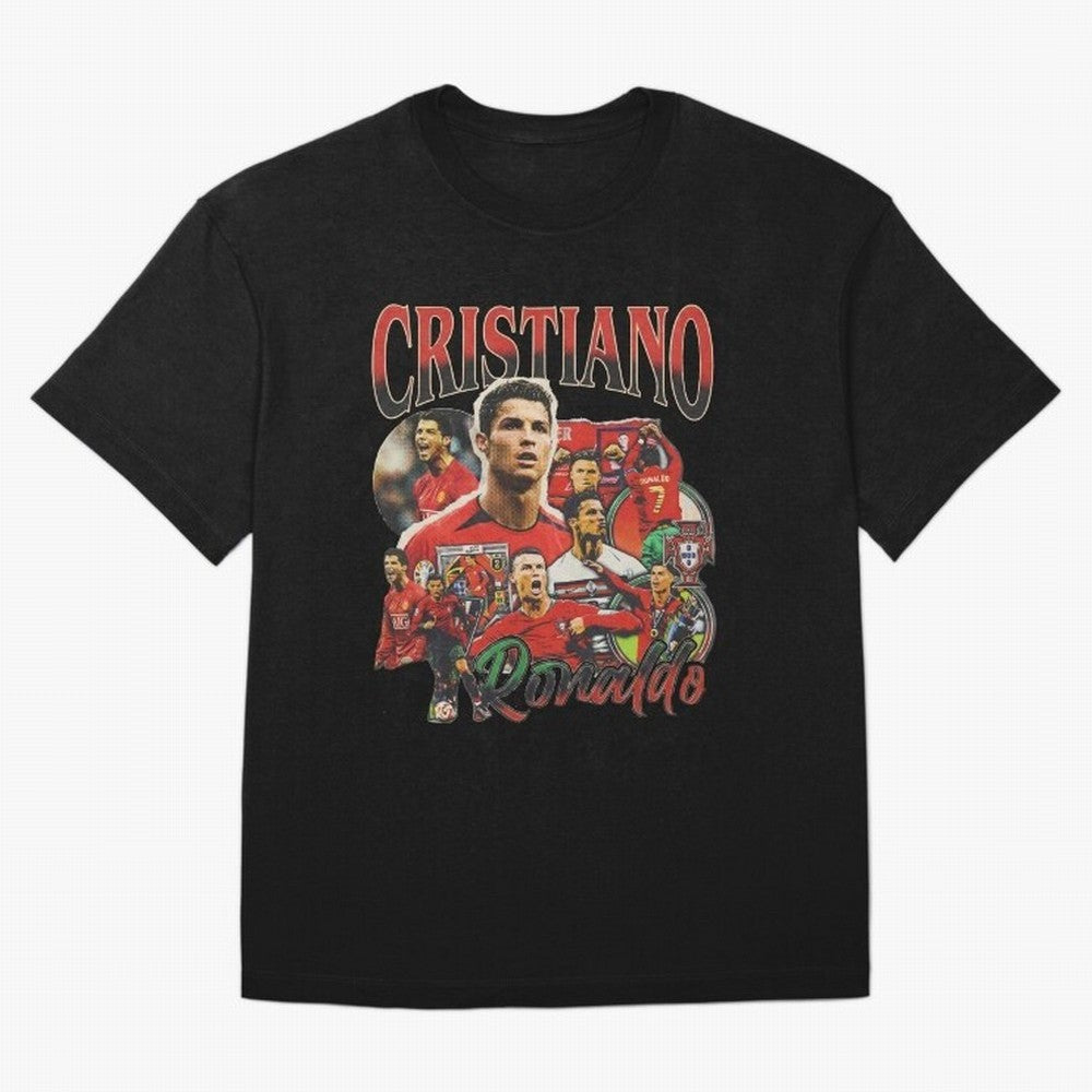 Retro Cristiano Ronaldo Oversized T-Shirt Bring Trophy Dreams to the FIFA World Cup 2026 Group Stage Journey through Mbappe and Neymar Highlights, Portugal, Spain and Germany Pride, Classic Soccer Heritage, Championship Pressure, Fan Loyalty and
