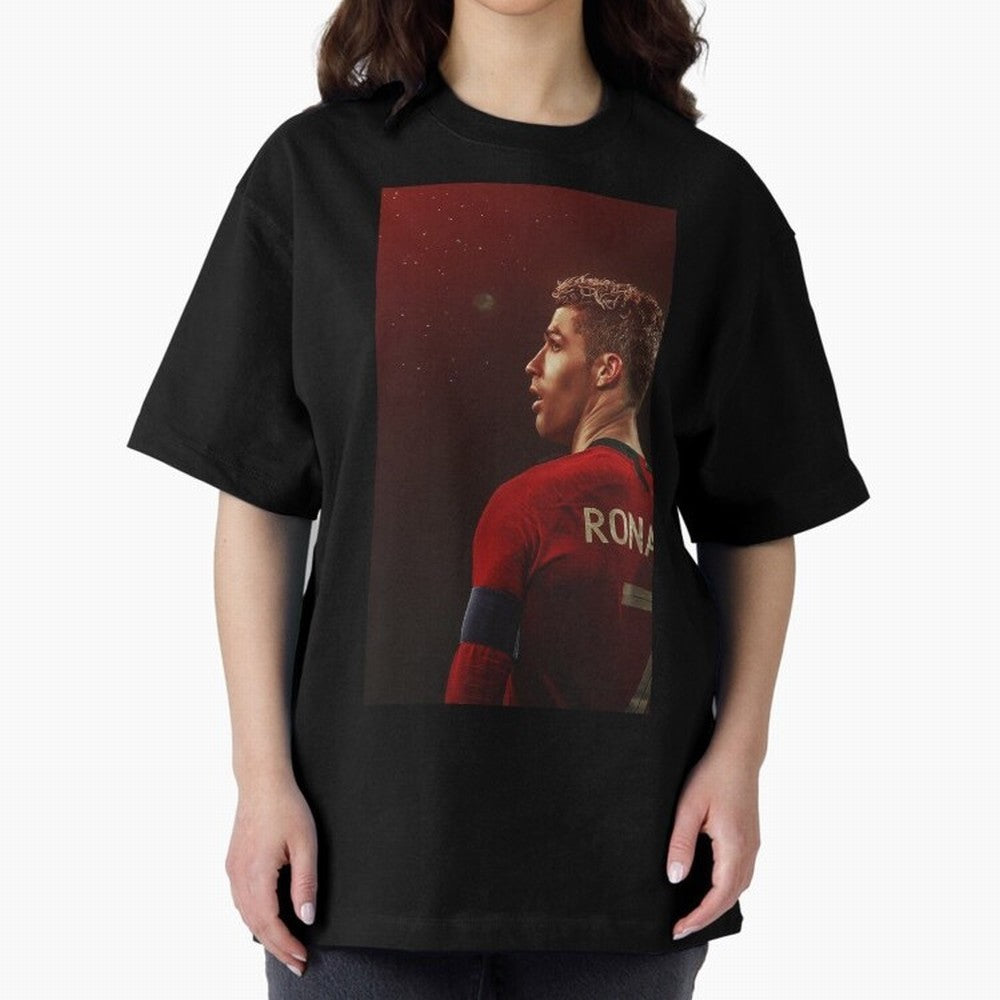 Art Ronaldo Wallpaper Oversized T-Shirt Bring World Football Passion into the FIFA World Cup 2026 Journey through Haaland Highlights, Netherlands Pride, Goal Celebration Energy, Supporter Heritage, Football Icons and Worldwide Tournament Joy;