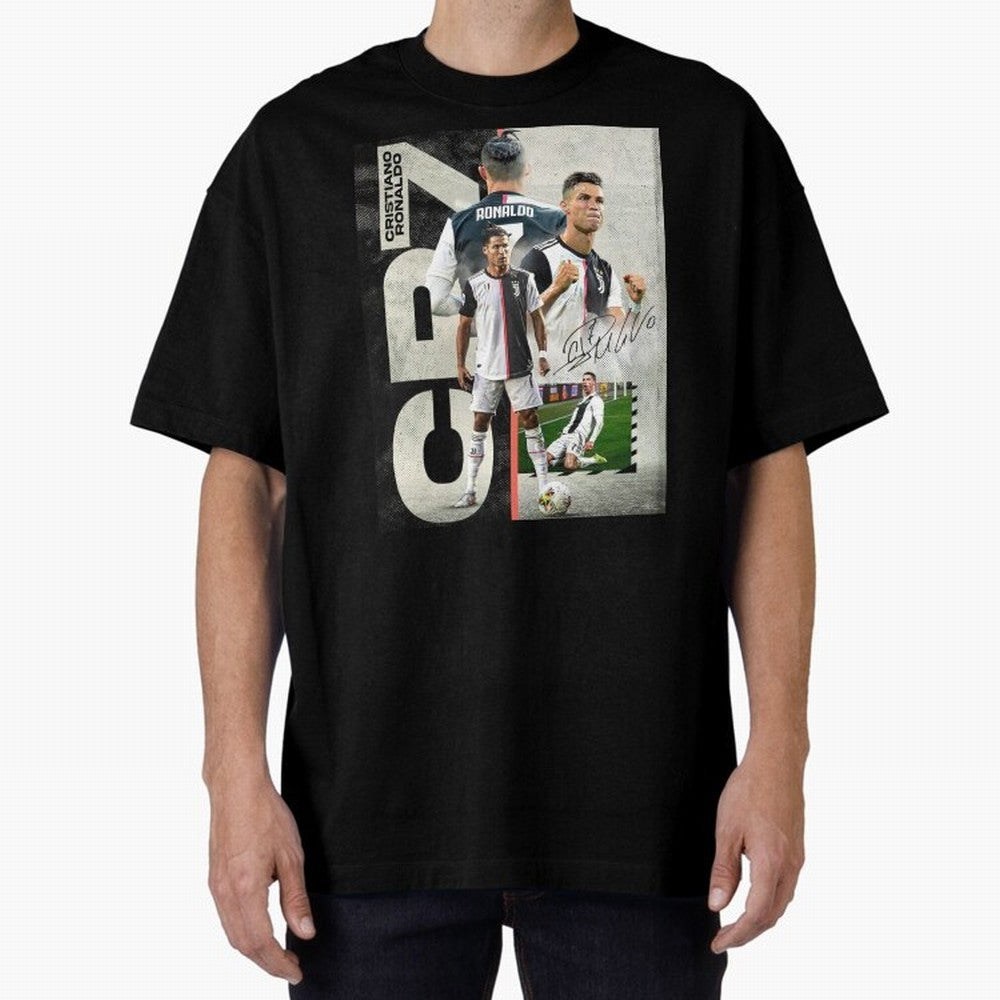 Cristiano Ronaldo Goals in Juventus special design ,Ronaldo Gift Idea, Ronaldo Footballer , Football Oversized T-Shirt Make Your Look Match Match Day Hype around FIFA World Cup 2026 Group Stage, Cristiano Ronaldo, Brazil, Portugal and Argentina,