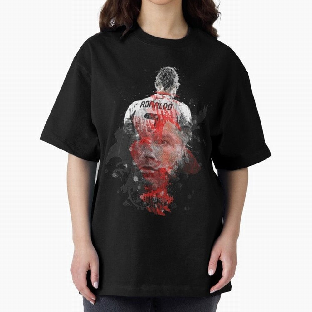 Cristiano Ronaldo Cristiano Ronaldo Oversized T-Shirt Celebrate National Team Dreams in FIFA World Cup 2026 USA Canada Mexico Spirit, Filled with England, Haaland, Supporter Pride, Iconic Celebrations, Legendary Names and Global Match Day Energy;