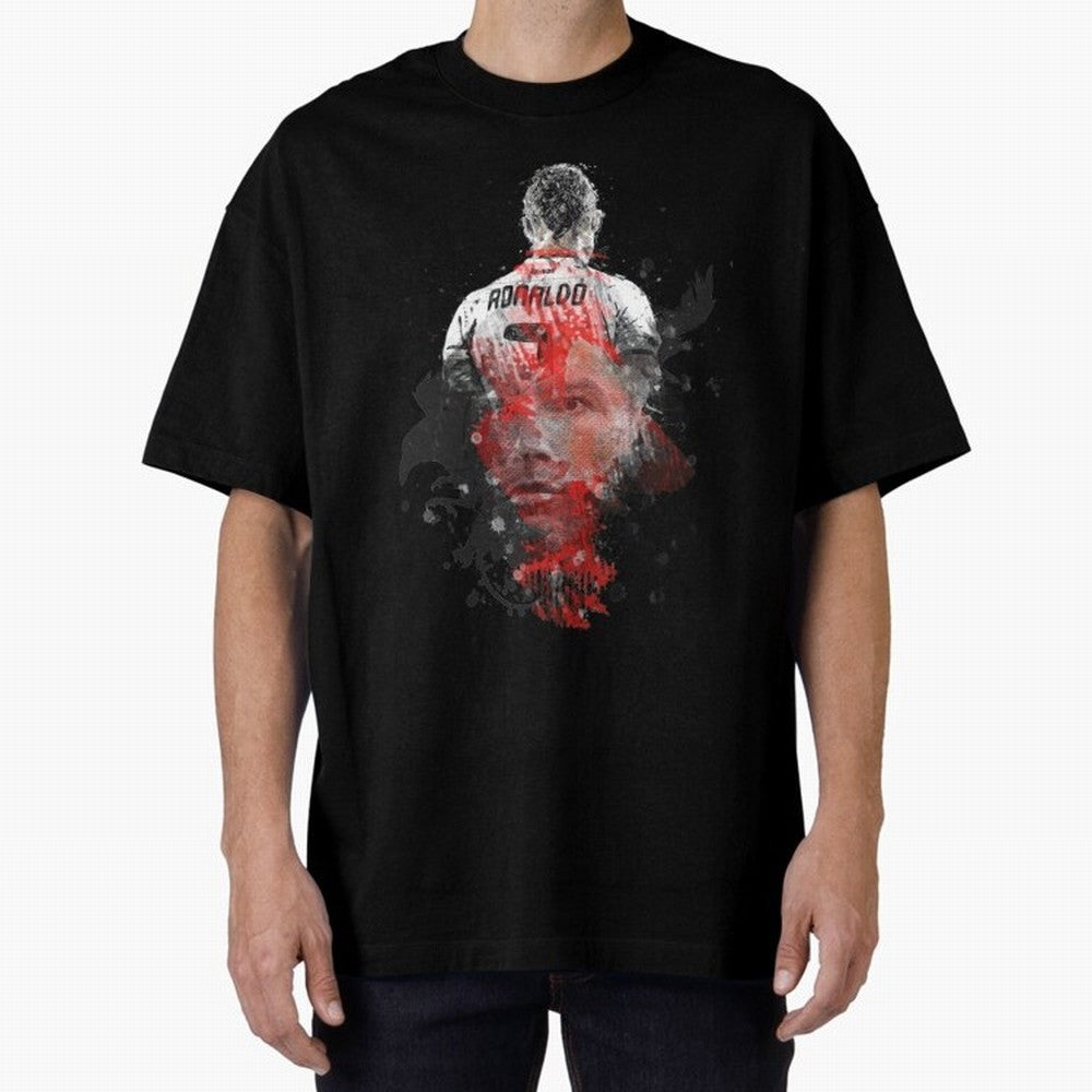 Cristiano Ronaldo Cristiano Ronaldo Oversized T-Shirt Celebrate National Team Dreams in FIFA World Cup 2026 USA Canada Mexico Spirit, Filled with England, Haaland, Supporter Pride, Iconic Celebrations, Legendary Names and Global Match Day Energy;