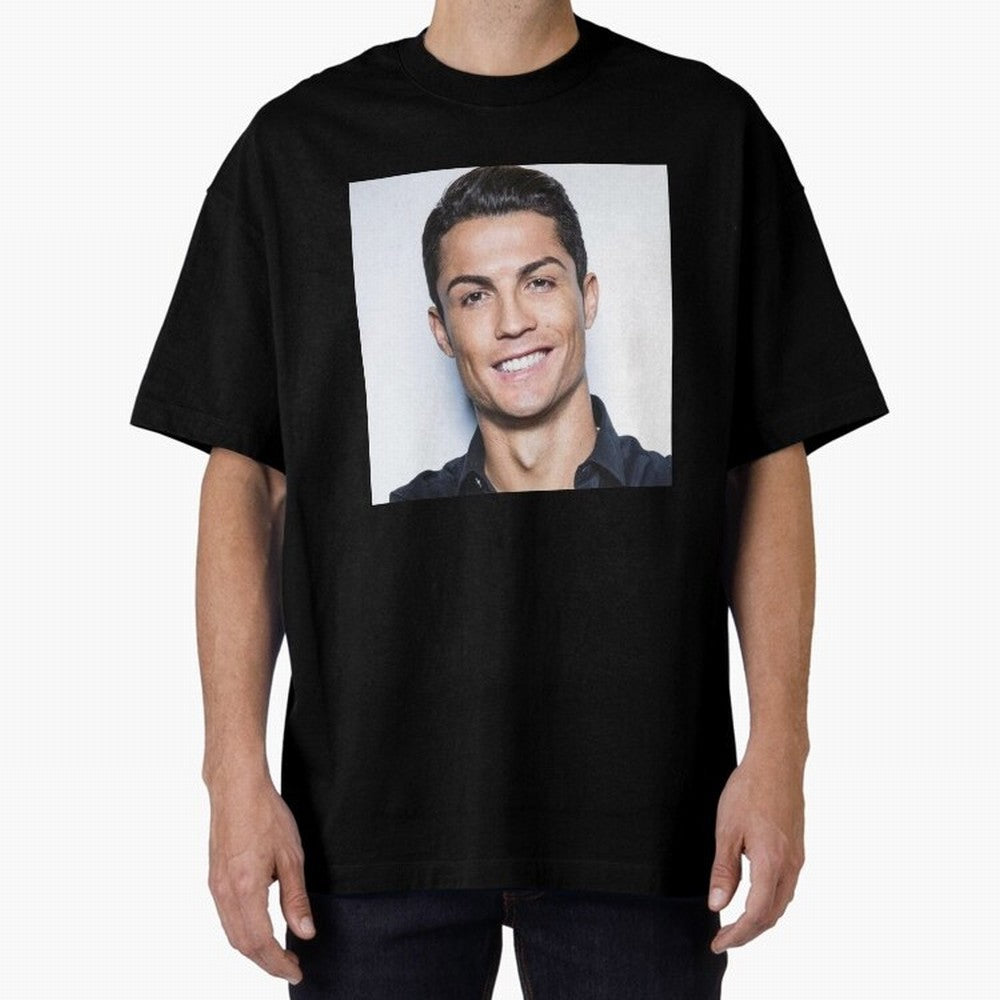 Cristiano Ronaldo Poster Oversized T-Shirt Bring a Vintage Feel to FIFA World Cup 2026 Group Stage for Fans of Messi, CR7 and Mbappe and Argentina and Brazil, Bringing Champion Mindset, Group Stage Buzz, Knockout Tension and Passionate Fan Culture;