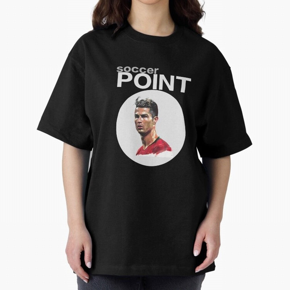 soccer POINT Oversized T-Shirt Capture Stadium Memories from Match Day Hype around FIFA World Cup 2026, Neymar, Brazil, Worldwide Fan Energy, Dramatic Goals, Stadium Lights and Championship Celebrations; Perfect for Supporters Who Want Bold
