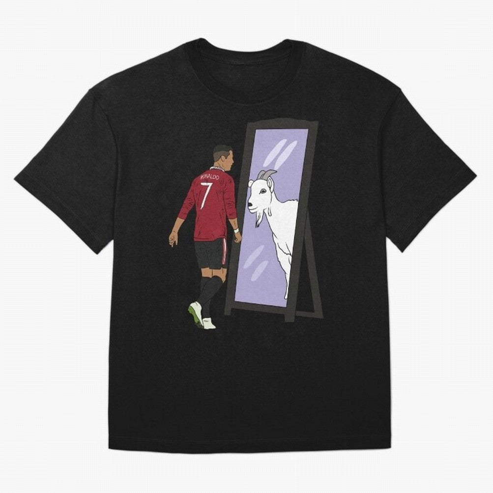Cristiano Ronaldo Mirror GOAT Oversized T-Shirt Join FIFA World Cup 2026 USA Canada Mexico Highlighting Mbappe, France Energy, Soccer Culture, Superstar Moments, National Team Dreams and Competitive Fire; Built for Supporters Chasing Trophy Dreams,