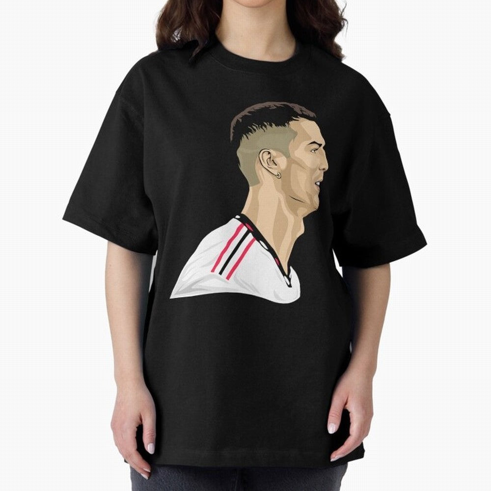 C Ronaldo - Iconic Oversized T-Shirt Show Championship Spirit for FIFA World Cup 2026 Group Stage Featuring Mbappe, France Energy, Worldwide Fan Energy, Dramatic Goals, Stadium Lights and Championship Celebrations; Ideal for Fans Who Follow Messi,