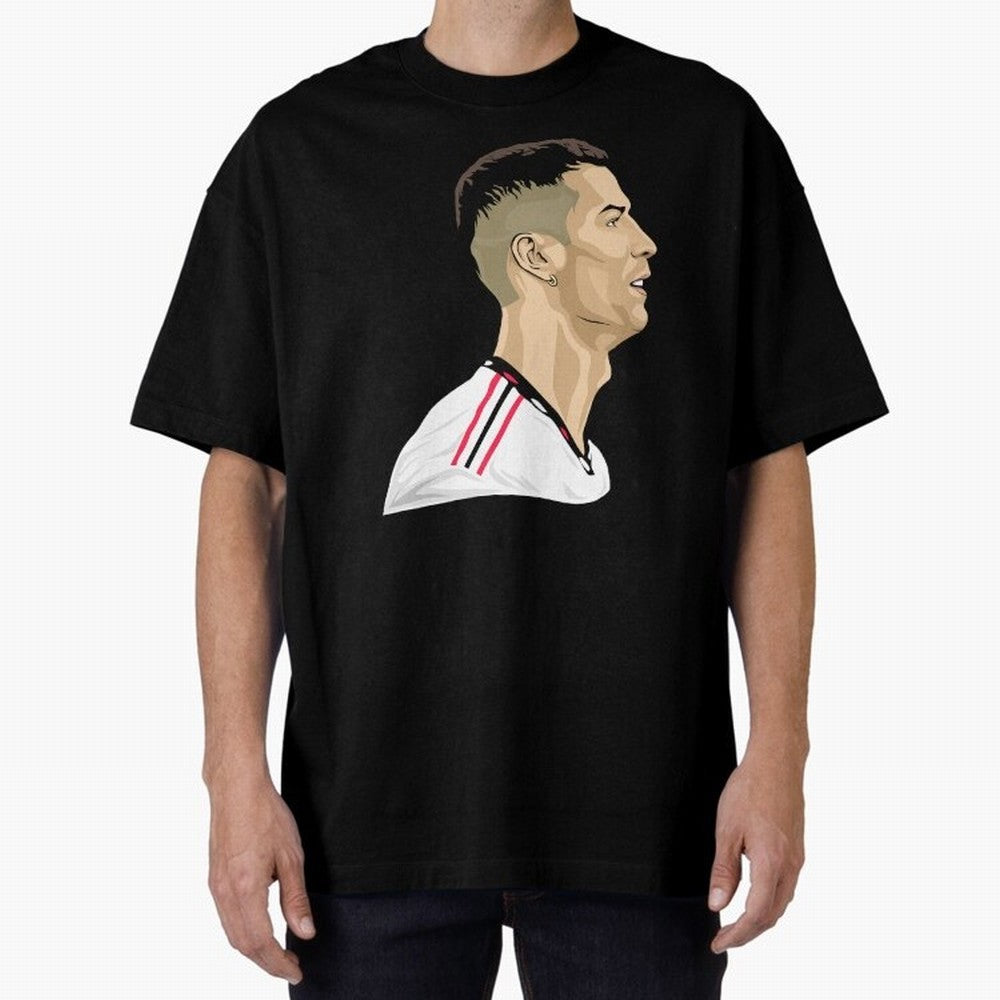 C Ronaldo - Iconic Oversized T-Shirt Show Championship Spirit for FIFA World Cup 2026 Group Stage Featuring Mbappe, France Energy, Worldwide Fan Energy, Dramatic Goals, Stadium Lights and Championship Celebrations; Ideal for Fans Who Follow Messi,