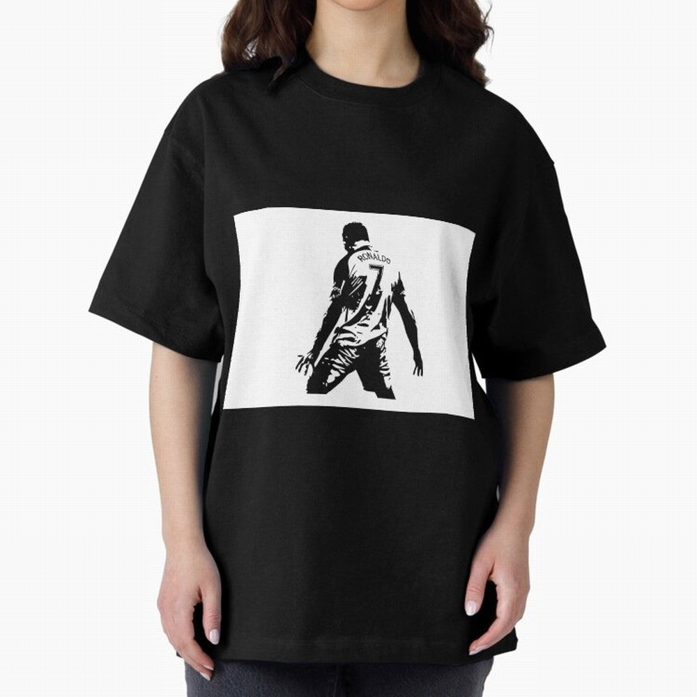 Cristiano Ronaldo Oversized T-Shirt Celebrate Fan Culture around FIFA World Cup 2026 USA Canada Mexico Spirit, Celebrating Argentina, France and Brazil, Messi, CR7 and Mbappe, Classic Soccer Heritage, Championship Pressure, Fan Loyalty and