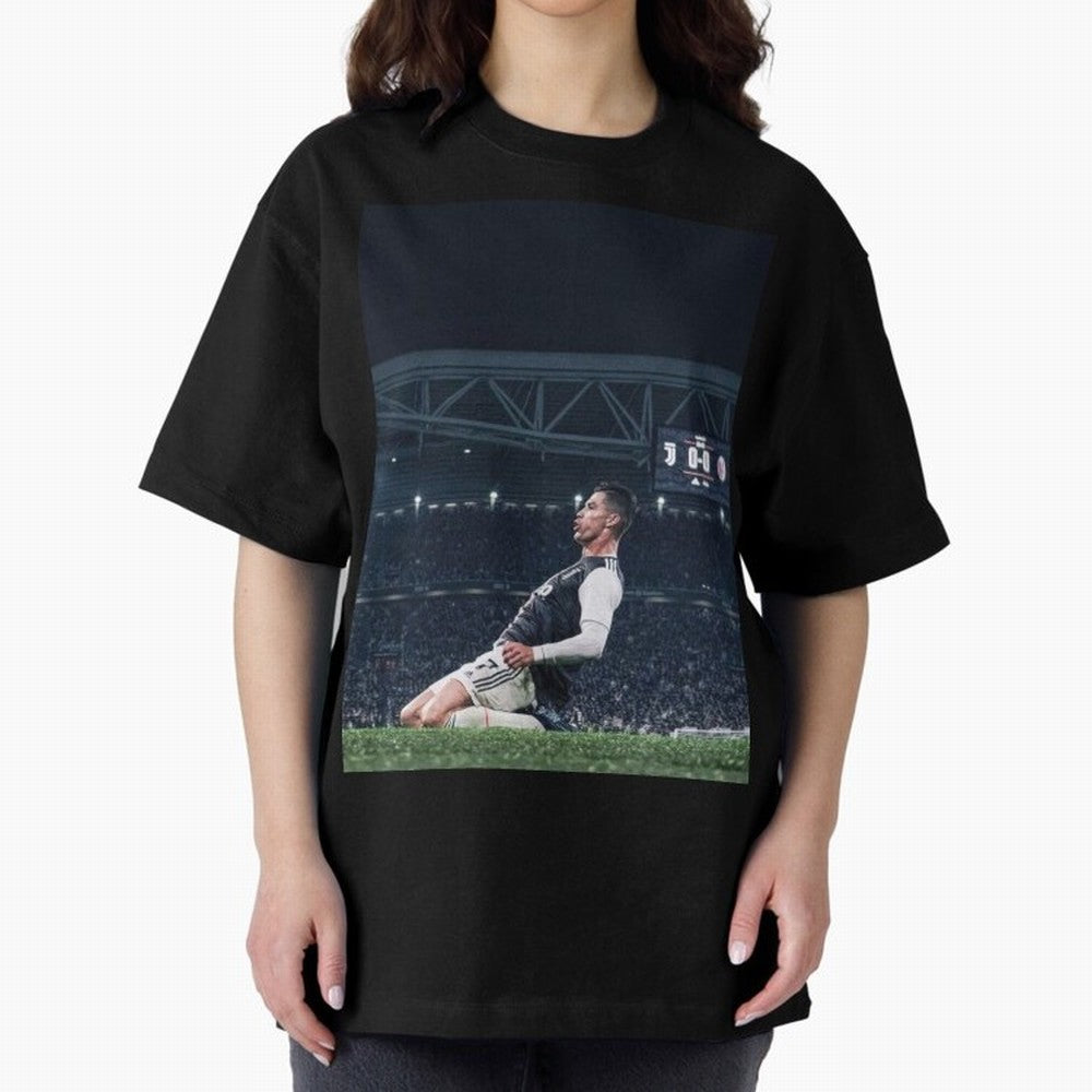 Wallpaper Cristiano Celebration Oversized T-Shirt Bring FIFA World Cup 2026 Centered on Messi, Neymar and Mbappe, Argentina, France and Brazil Energy, Global Supporter Spirit, Legendary Goals, National Colors and Tournament Celebration; Created for