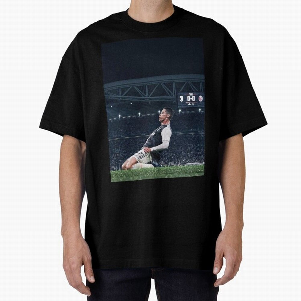 Wallpaper Cristiano Celebration Oversized T-Shirt Bring FIFA World Cup 2026 Centered on Messi, Neymar and Mbappe, Argentina, France and Brazil Energy, Global Supporter Spirit, Legendary Goals, National Colors and Tournament Celebration; Created for