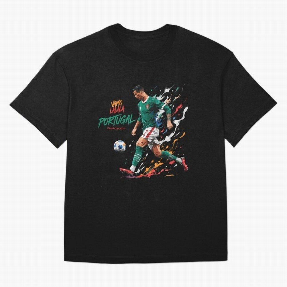 Portugal CR7 Fan World Cup 26 Oversized T-Shirt Embrace FIFA World Cup 2026 Group Stage with Cristiano Ronaldo, Haaland and CR7, Spain and Netherlands Energy, Soccer Culture, Superstar Moments, National Team Dreams and Competitive Fire; Great for