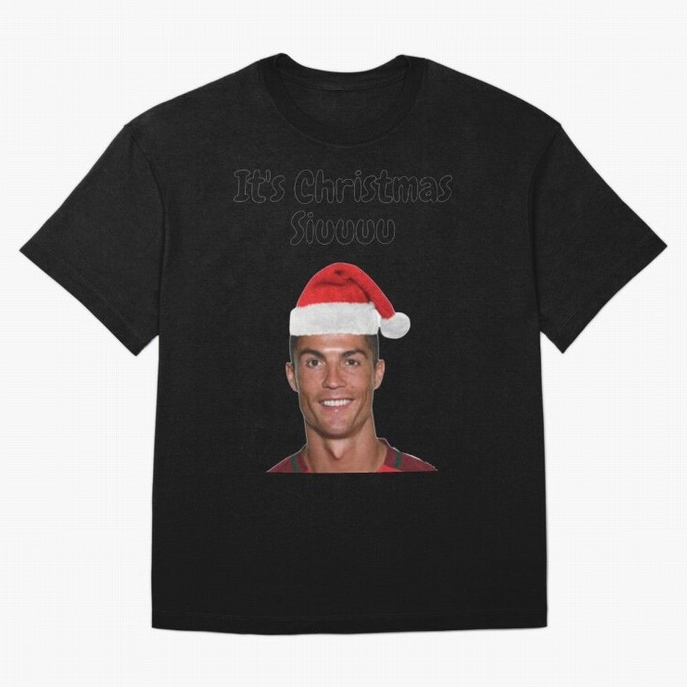 Cristiano Ronaldo Siuuu Funny Christmas Sweater Oversized T-Shirt Back Your Heroes with FIFA World Cup 2026 Inspired by Neymar, France and Portugal Energy, Retro Football Energy, Iconic Rivalries, Trophy Chase Drama and Stadium Atmosphere; Perfect