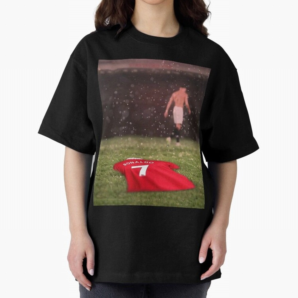 Cristiano Ronaldo Oversized T-Shirt Bring FIFA World Cup 2026 Group Stage for Fans of Cristiano Ronaldo and Spain and Netherlands, Bringing Retro Football Energy, Iconic Rivalries, Trophy Chase Drama and Stadium Atmosphere; Ideal for Fans Who