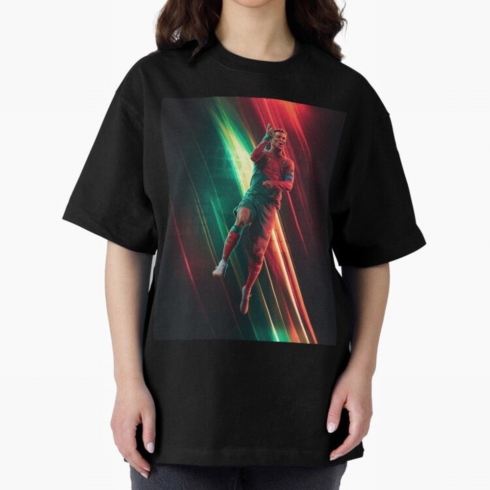 Cristiano Ronaldo Oversized T-Shirt Bring Global Football Passion for FIFA World Cup 2026 USA Canada Mexico, Made for Mbappe and Neymar, Argentina, Fan Favorite Moments, National Team Passion, Big Match Drama and Soccer History; Ideal for Football