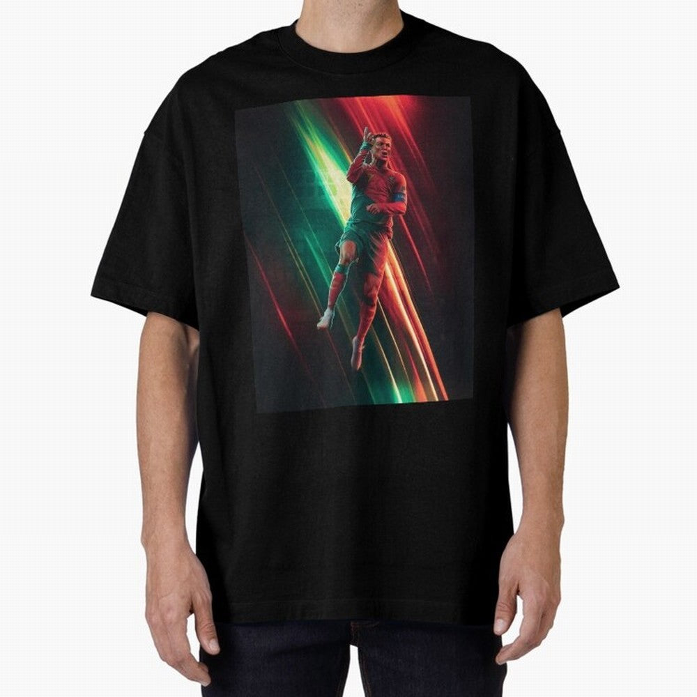 Cristiano Ronaldo Oversized T-Shirt Bring Global Football Passion for FIFA World Cup 2026 USA Canada Mexico, Made for Mbappe and Neymar, Argentina, Fan Favorite Moments, National Team Passion, Big Match Drama and Soccer History; Ideal for Football