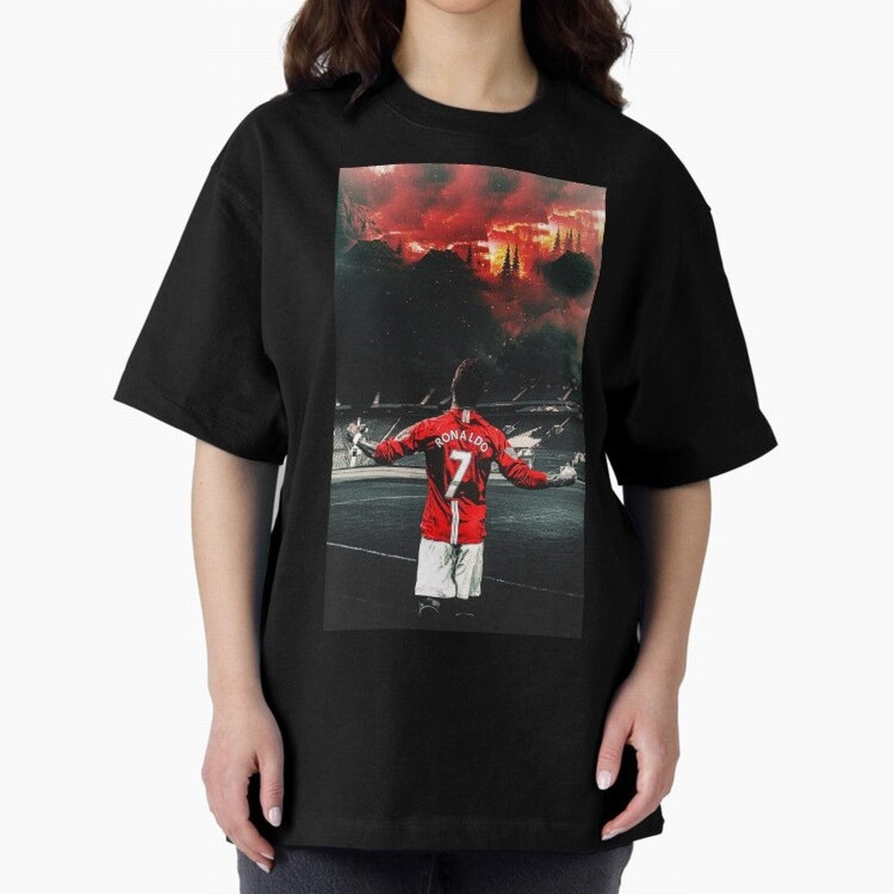 cristiano ronaldo manchester Oversized T-Shirt Cheer for FIFA World Cup 2026 Group Stage Spirit, with England, Cristiano Ronaldo, Stadium Memories, Football Loyalty, International Chants and Championship Tradition; Great for Watch Parties, Sports