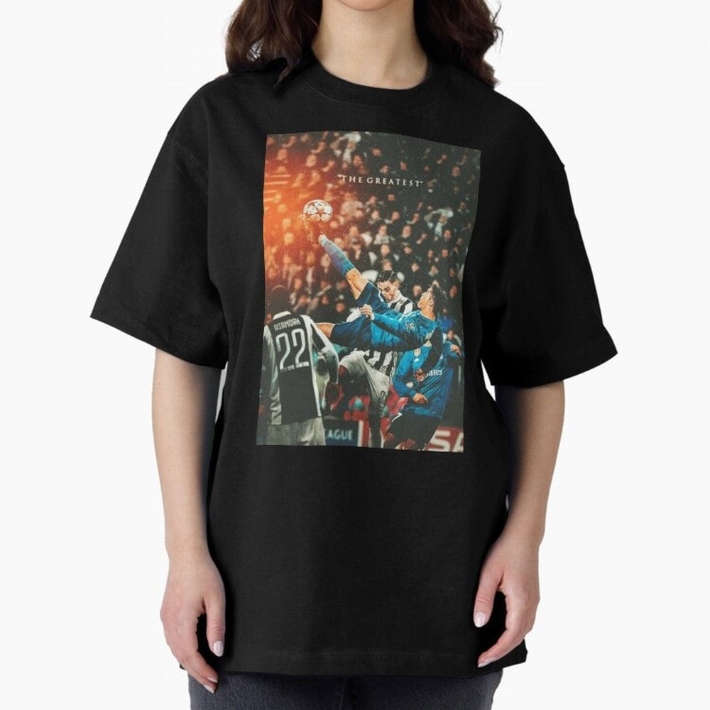 Ronaldo Bicycle Kick Skills Greatest, Ronaldo Gifts, Ronaldo Best Selling , Ronaldo Top Items Poste Oversized T-Shirt Bring Retro Soccer Energy to FIFA World Cup 2026 Spirit, Filled with England, Messi, Stadium Chants, National Pride, Trophy Dreams