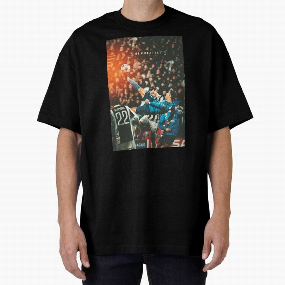 Ronaldo Bicycle Kick Skills Greatest, Ronaldo Gifts, Ronaldo Best Selling , Ronaldo Top Items Poste Oversized T-Shirt Bring Retro Soccer Energy to FIFA World Cup 2026 Spirit, Filled with England, Messi, Stadium Chants, National Pride, Trophy Dreams
