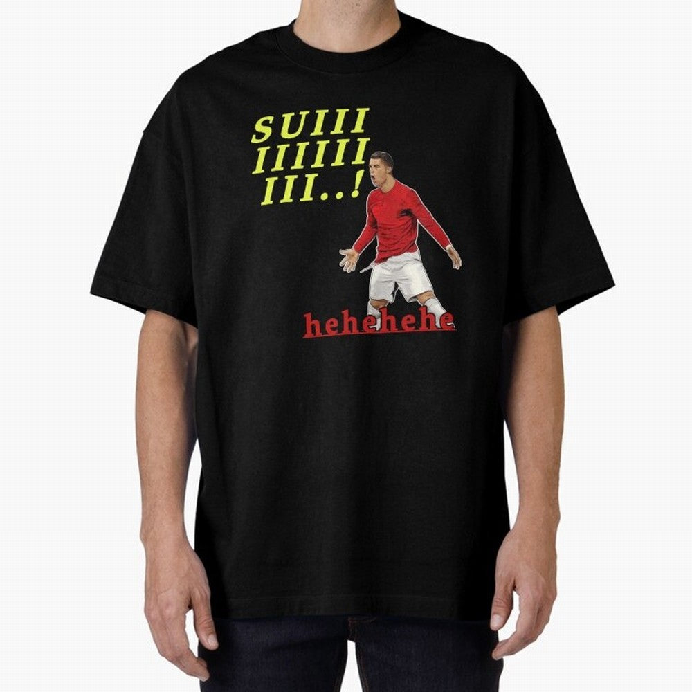 Hehehe suiii !! Cristiano ronaldo goal Oversized T-Shirt Remember FIFA World Cup 2026 USA Canada Mexico Spirit, Built around England and Germany, Neymar, Haaland and Cristiano Ronaldo, Championship Spirit, Famous Goals, Roaring Crowds and