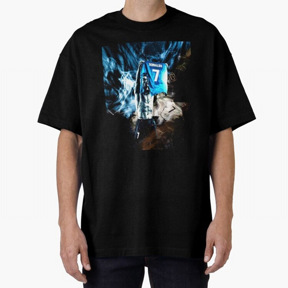 Cristiano Ronaldo Graphic Oversized T-Shirt Stand Out with Spirit from FIFA World Cup 2026 Group Stage for Fans of CR7 and Messi and Netherlands, Bringing Supporter Pride, Iconic Celebrations, Legendary Names and Global Match Day Energy; Made for