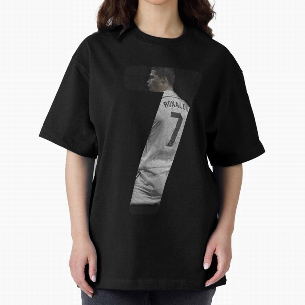 Cristiano Ronaldo shirt number manipulation Oversized T-Shirt Show Match Day Excitement for FIFA World Cup 2026 USA Canada Mexico for Fans of Neymar, Haaland and Cristiano Ronaldo and France, Bringing Match Day Excitement, Supporter Culture, Golden