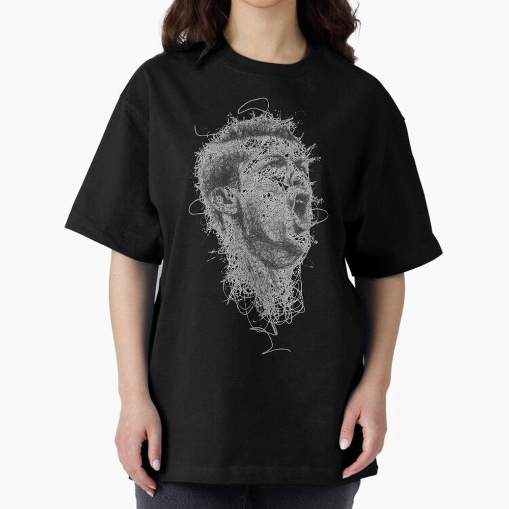 Painting Ronaldo Art Oversized T-Shirt Make Game Day About FIFA World Cup 2026 Group Stage for Fans of Haaland and Argentina and Brazil, Bringing Soccer Culture, Superstar Moments, National Team Dreams and Competitive Fire; Ideal for Football Dads,