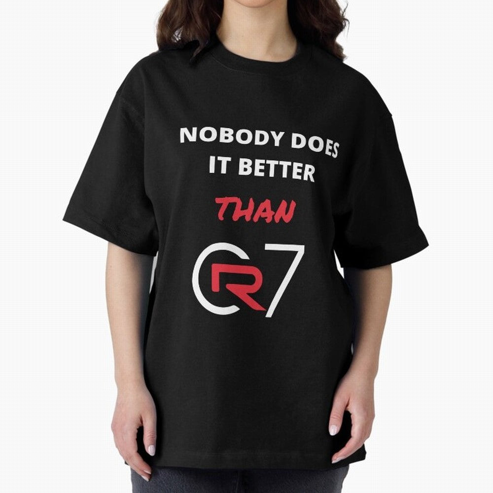 Cristiano Ronaldo T-shirt Oversized T-Shirt Follow the Final Road of FIFA World Cup 2026 Spirit, Driven by Argentina and Brazil, Messi, Football Festival Excitement, Trophy Ambitions, Country Rivalries and Star Player Buzz; Created for Match Day