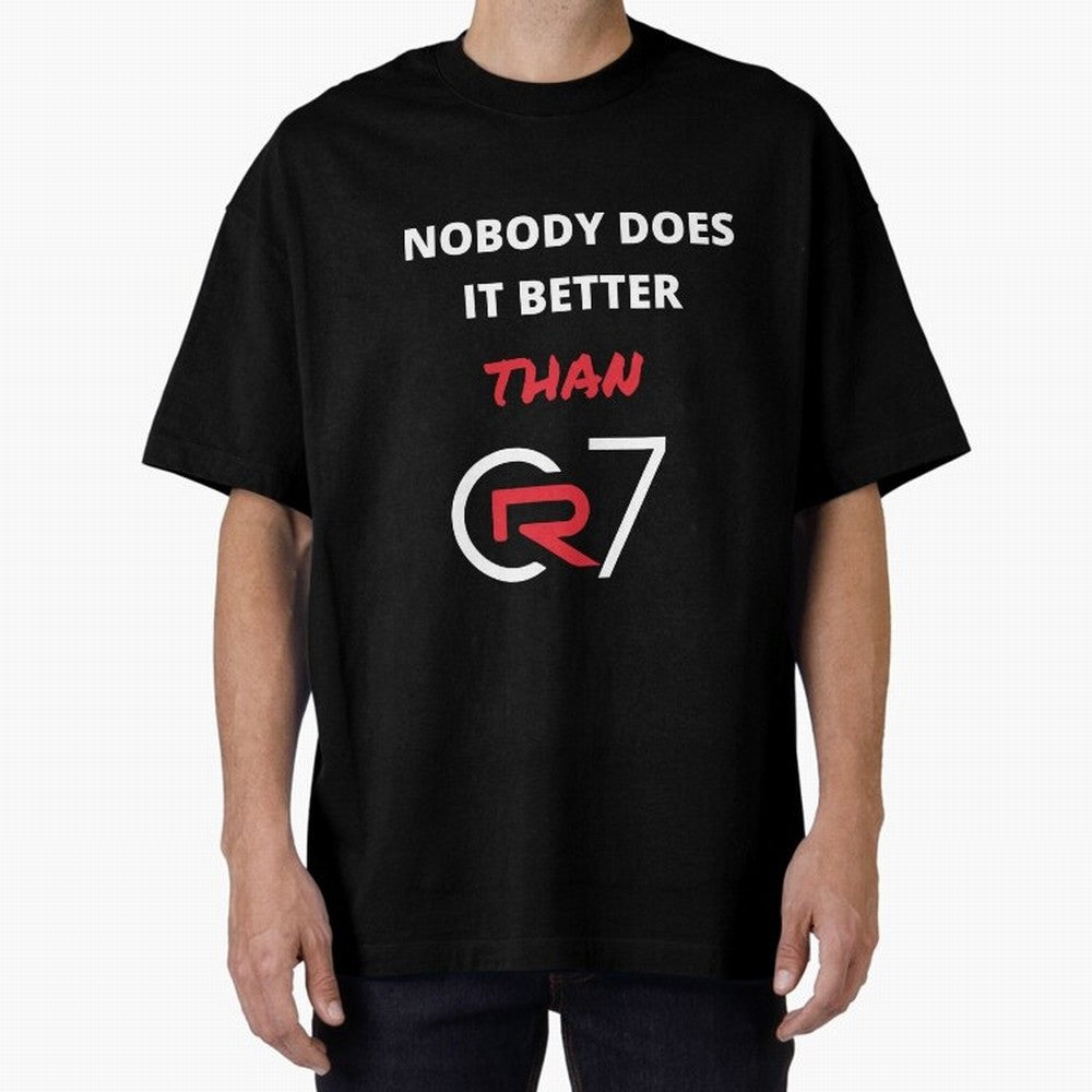 Cristiano Ronaldo T-shirt Oversized T-Shirt Follow the Final Road of FIFA World Cup 2026 Spirit, Driven by Argentina and Brazil, Messi, Football Festival Excitement, Trophy Ambitions, Country Rivalries and Star Player Buzz; Created for Match Day