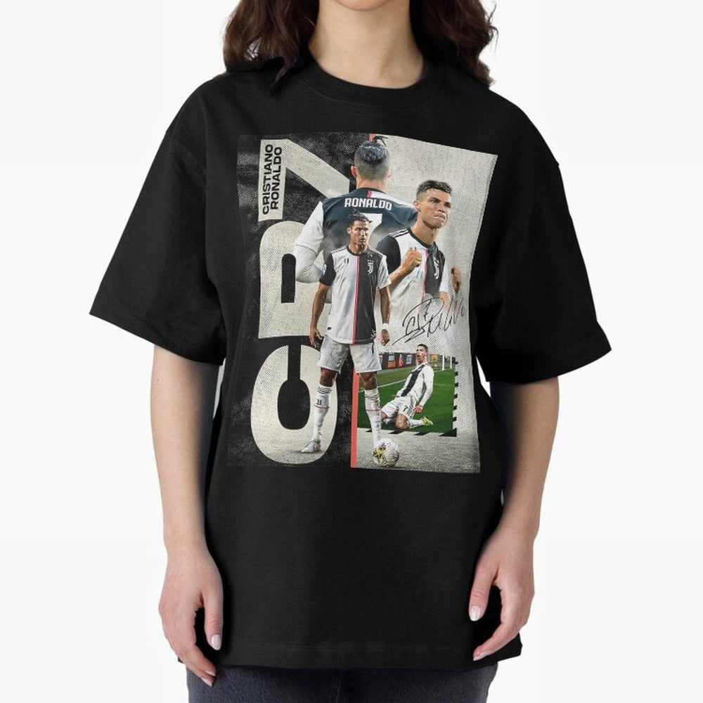 Cristiano Ronaldo Goals Oversized T-Shirt Celebrate Classic Football Spirit in FIFA World Cup 2026 Group Stage for Fans of Messi, CR7 and Mbappe and Spain, Bringing Fan Favorite Moments, National Team Passion, Big Match Drama and Soccer History;