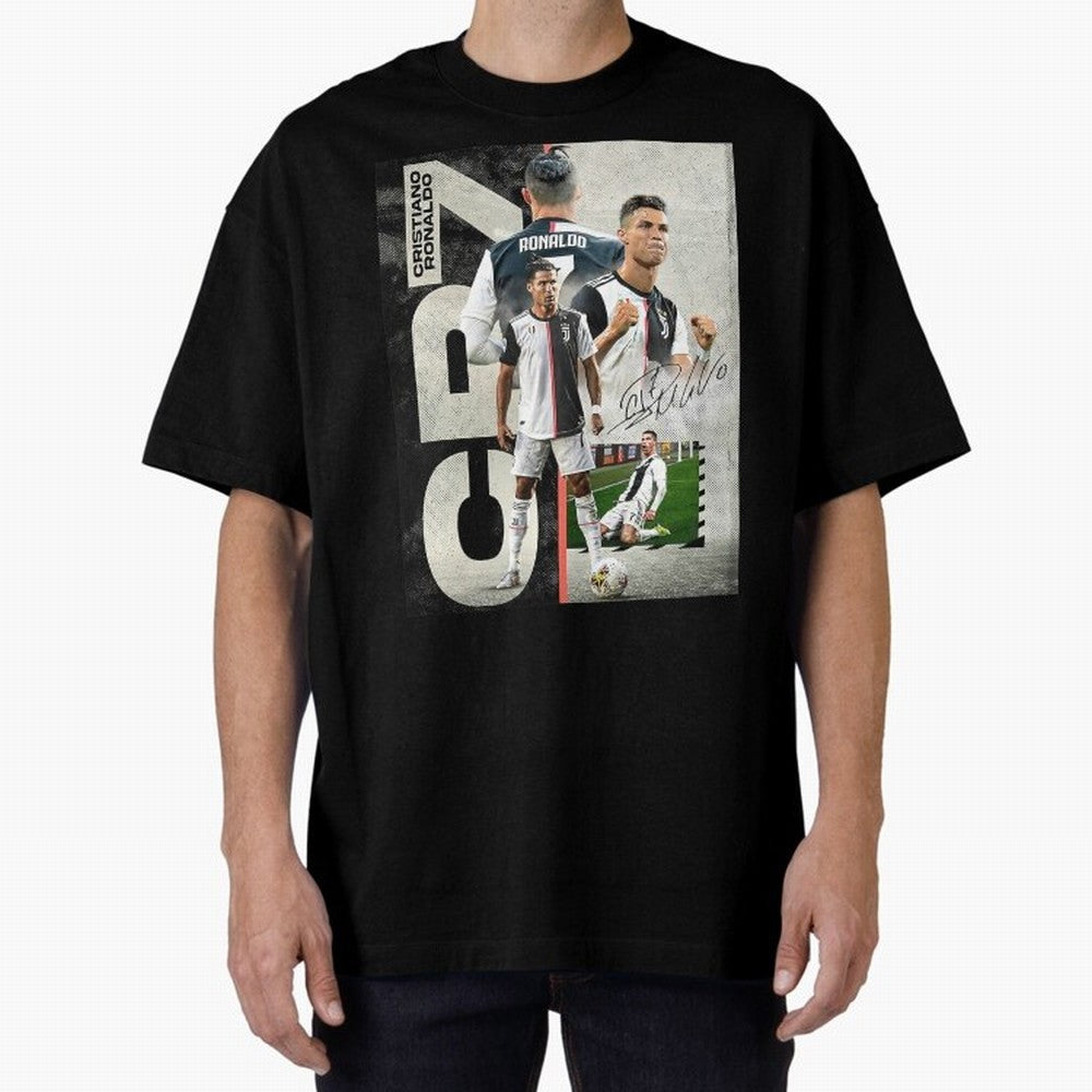 Cristiano Ronaldo Goals Oversized T-Shirt Celebrate Classic Football Spirit in FIFA World Cup 2026 Group Stage for Fans of Messi, CR7 and Mbappe and Spain, Bringing Fan Favorite Moments, National Team Passion, Big Match Drama and Soccer History;