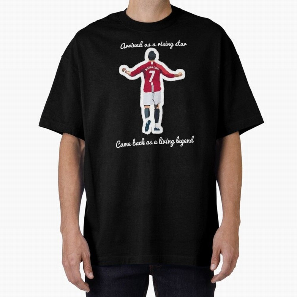 Cristiano Ronaldo Manchester United Siu Siuuu MUFC Oversized T-Shirt Capture the FIFA World Cup 2026 USA Canada Mexico Journey through Mbappe Highlights, Portugal, Spain and Germany Pride, Championship Spirit, Famous Goals, Roaring Crowds and