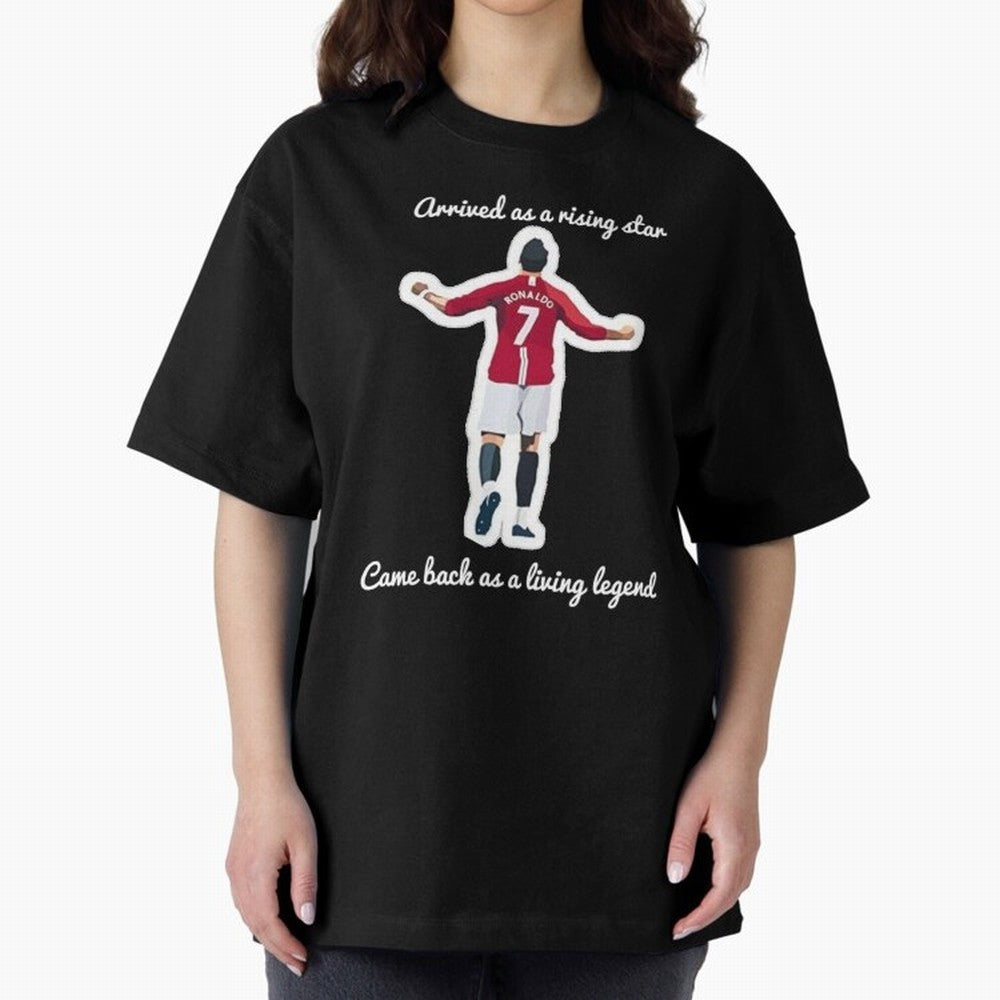 Cristiano Ronaldo Manchester United Siu Siuuu MUFC Oversized T-Shirt Capture the FIFA World Cup 2026 USA Canada Mexico Journey through Mbappe Highlights, Portugal, Spain and Germany Pride, Championship Spirit, Famous Goals, Roaring Crowds and