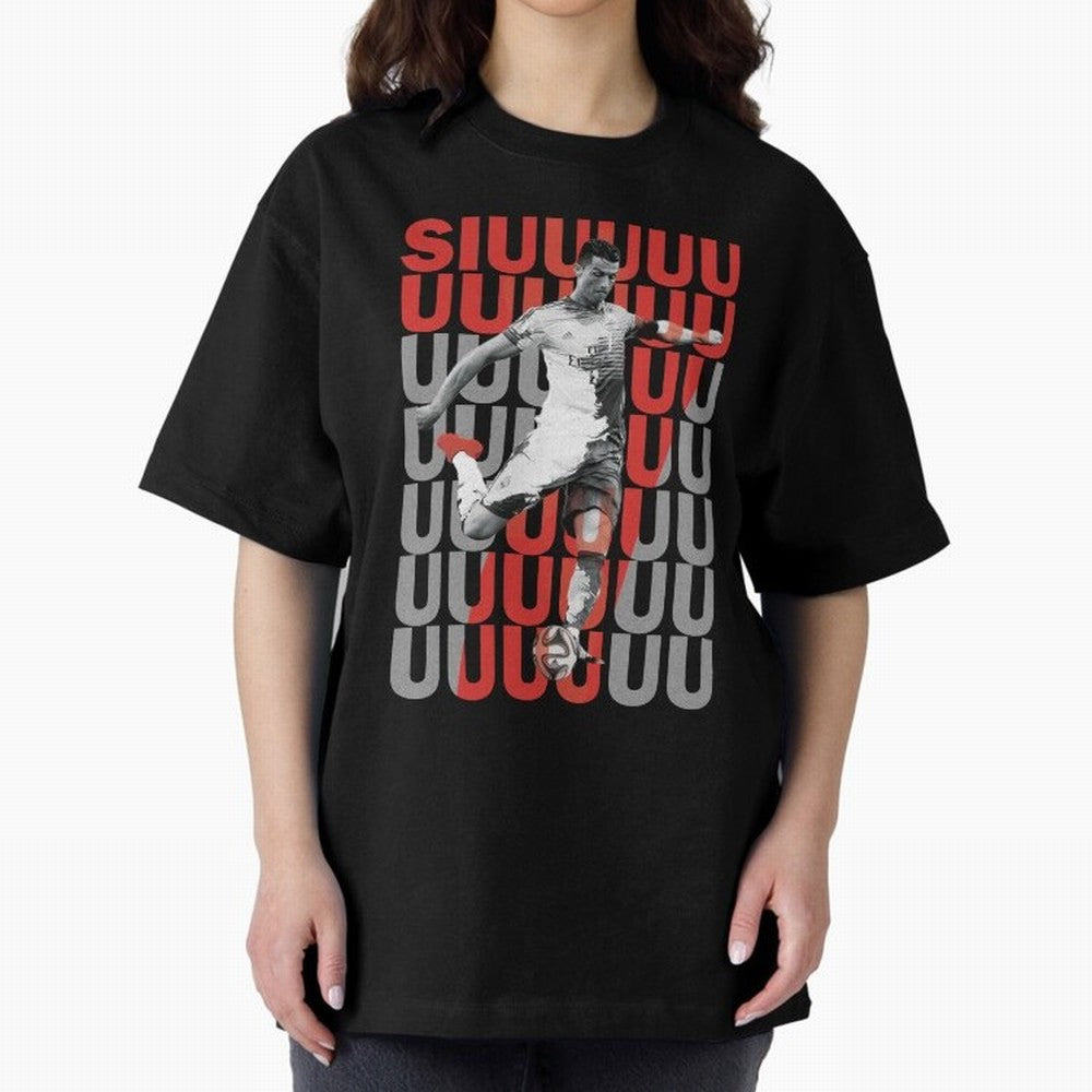 Siuuuuuu Cristiano Ronaldo Oversized T-Shirt Bring Match Day Hype around FIFA World Cup 2026, Cristiano Ronaldo, Haaland and CR7, Argentina and Brazil, Championship Spirit, Famous Goals, Roaring Crowds and International Football Unity; Great for